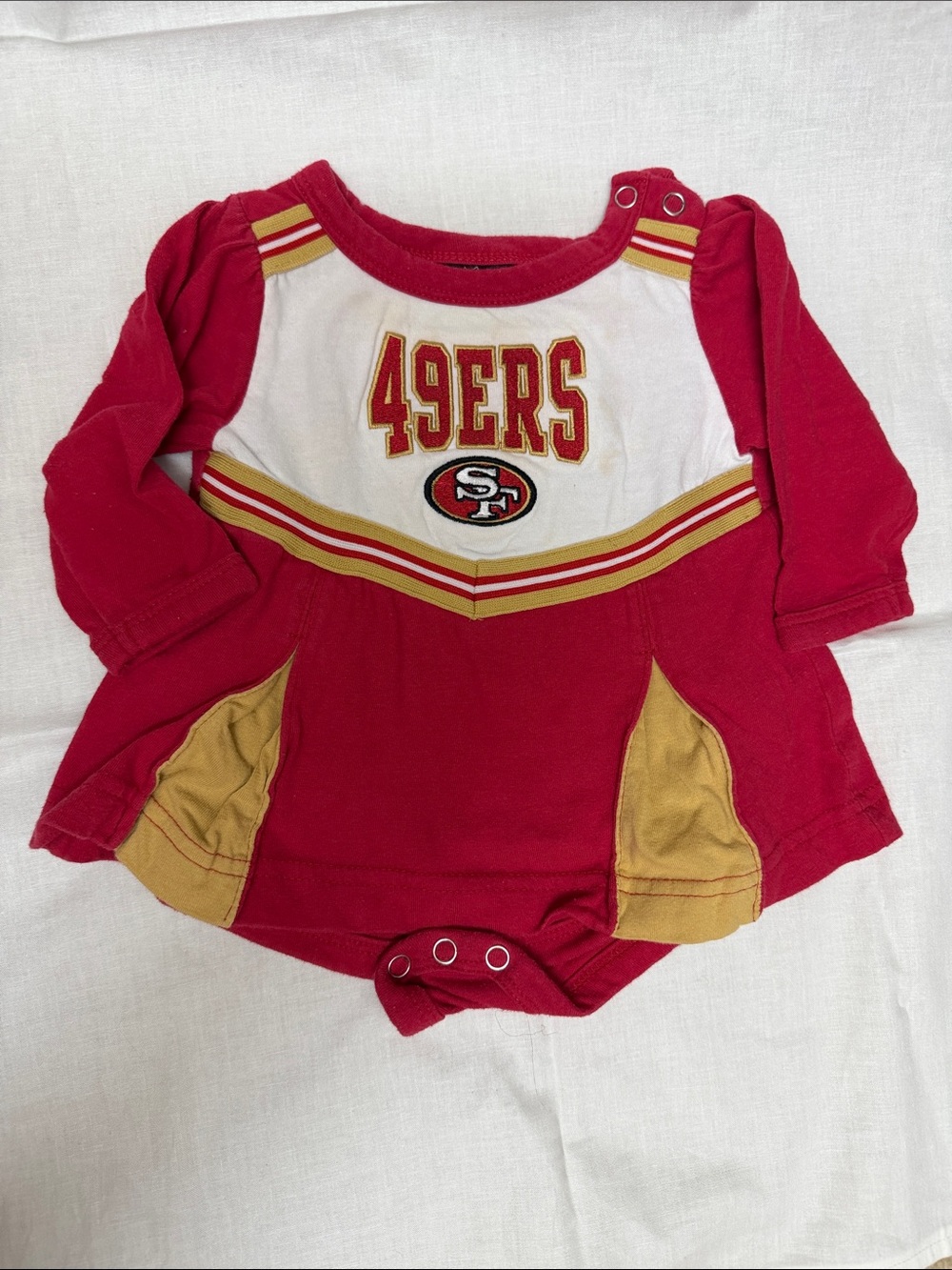 NFL San Francisco 49ers Red and Gold Baby One-Piece